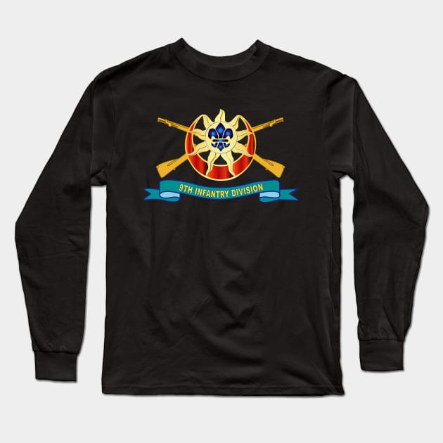 9th Infantry Division w Br - DUI - Ribbon X 300 Long Sleeve T-Shirt by twix123844